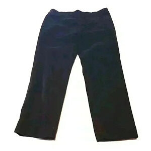 J. Jill Dark Brown Corduroy Pants Flat Front Side Zip Pockets Sz 6 EUC